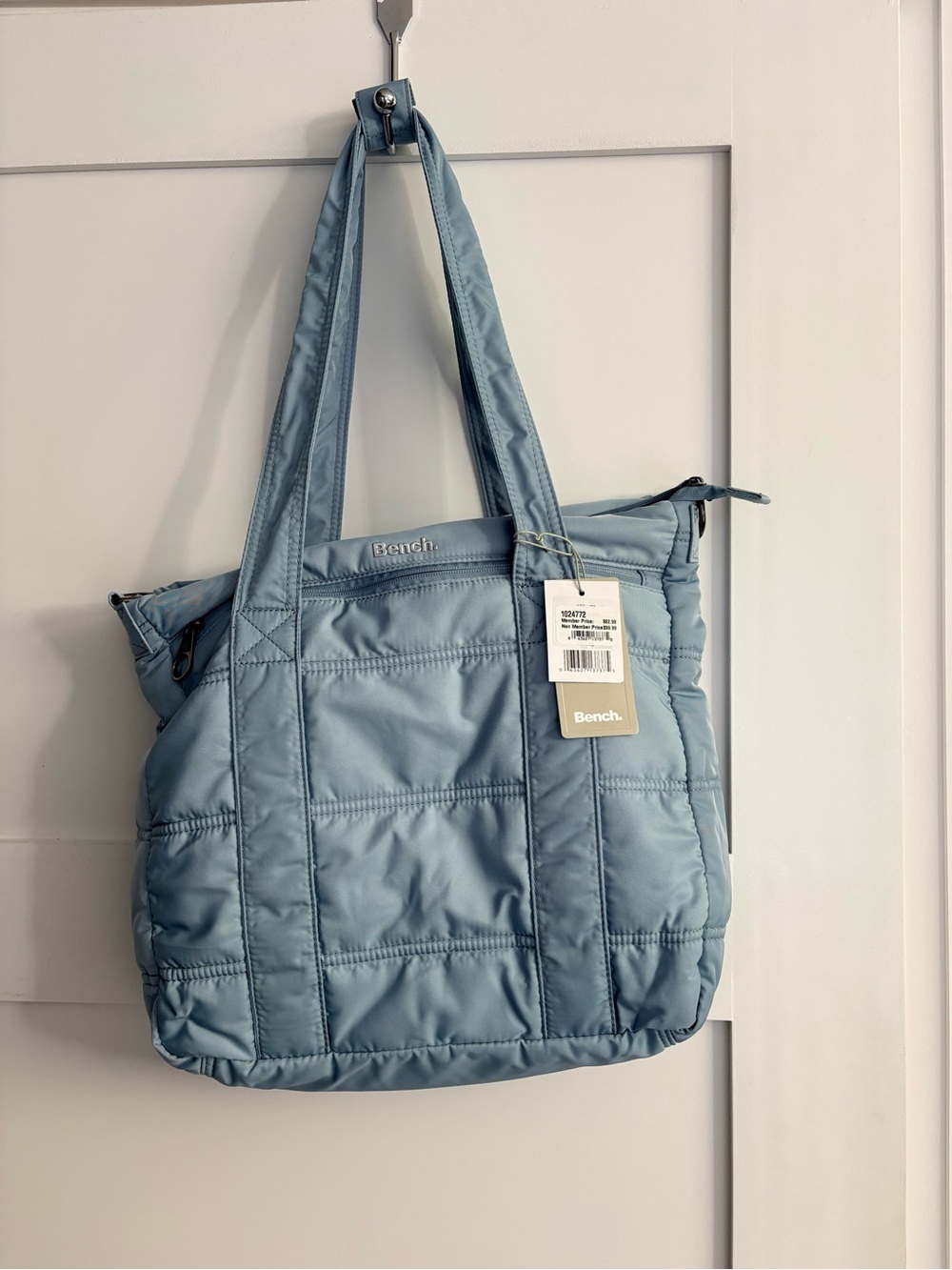 Bench Quilted Tote in Light Blue
